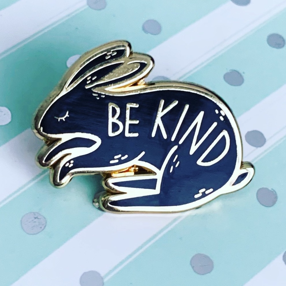 Be Kind Enamel Pin • Bunny Rabbit
